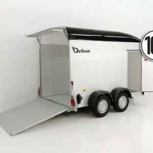 Debon Kofferanhänger C500 164x300cm H:200cm 2,0t|Alu|Polybug|Tür|schwarz-Neu