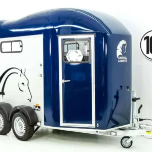 Cheval Liberte Pferdeanhänger GOLD 3|Premium|Pullman 2|Sattelkammer|blau-Neu