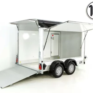 Debon Kofferanhänger C500 Sandwich 164x300cm H:200cm 2,0t|Alu|Polybug|Tür|schwarz-Neu