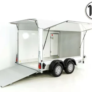 Debon Kofferanhänger C500 Sandwich 164x300cm H:200cm 2,0t|Alu|Polybug|Tür|weiß-Neu