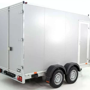 Vezeko Kofferanhänger 184x355cm Höhe: 205cm 2,7t|45°|Tür|silber-Neu
