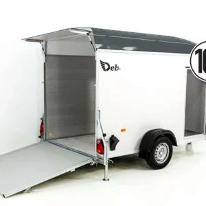 Debon Kofferanhänger C400 164x315cm H:200cm 1,3t|Alu, Polybug|Tür|grau-Neu