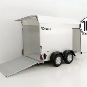 Debon Kofferanhänger C500 164x300cm H:200cm 2,6t|Alu|Polybug|Tür|weiß-Neu