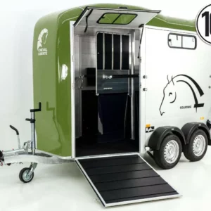 Cheval Liberte Pferdeanhänger Touring Country| Pullman-Fahrwerk| Frontausstieg| olivgrün-Neu